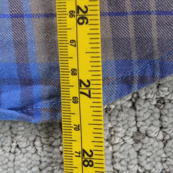 AX Armani Exchange Shirt Mens XS Blue Plaid Casual Button Down Collared Cotton - Picture 9 of 9